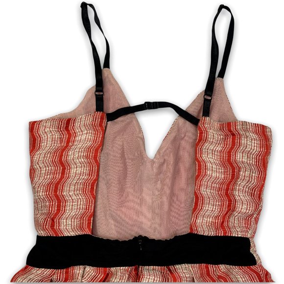 Rachel Comey Mini Dress Size XS Orange Tan Spaghetti Strap V Neck Open Back - Picture 3 of 11